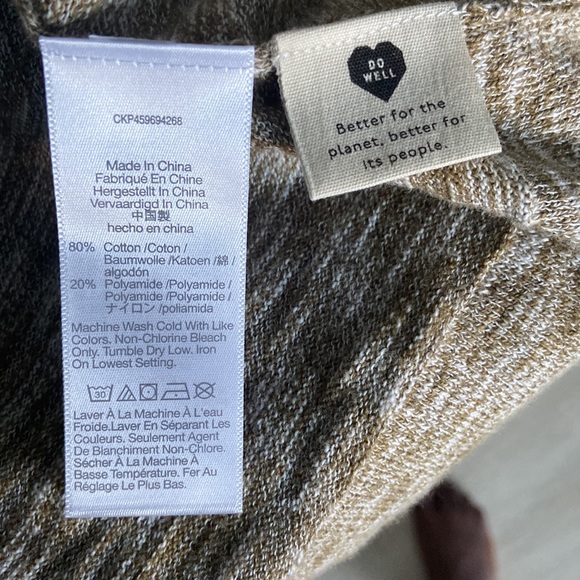 Madewell open cardigan in the color Marled Olive - Picture 7 of 7